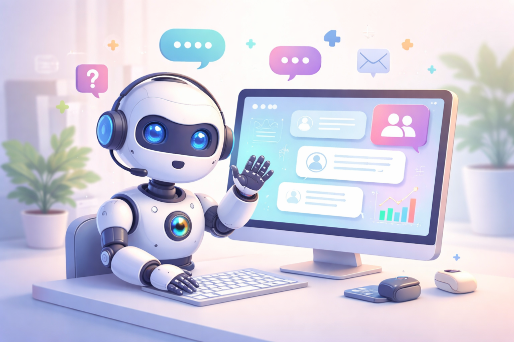 AI chatbot with customer support and data interface